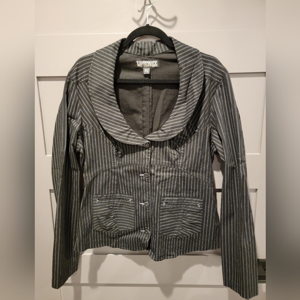 LIP SERVICE Pinstripe Blazer Size XXL
